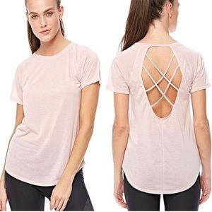 Under Armour Strappy Back Ice Blue Heat Gear Tee